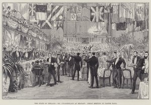 De Staat van Ierland, Mr Chamberlain in Belfast, Grote Bijeenkomst in Ulster Hall